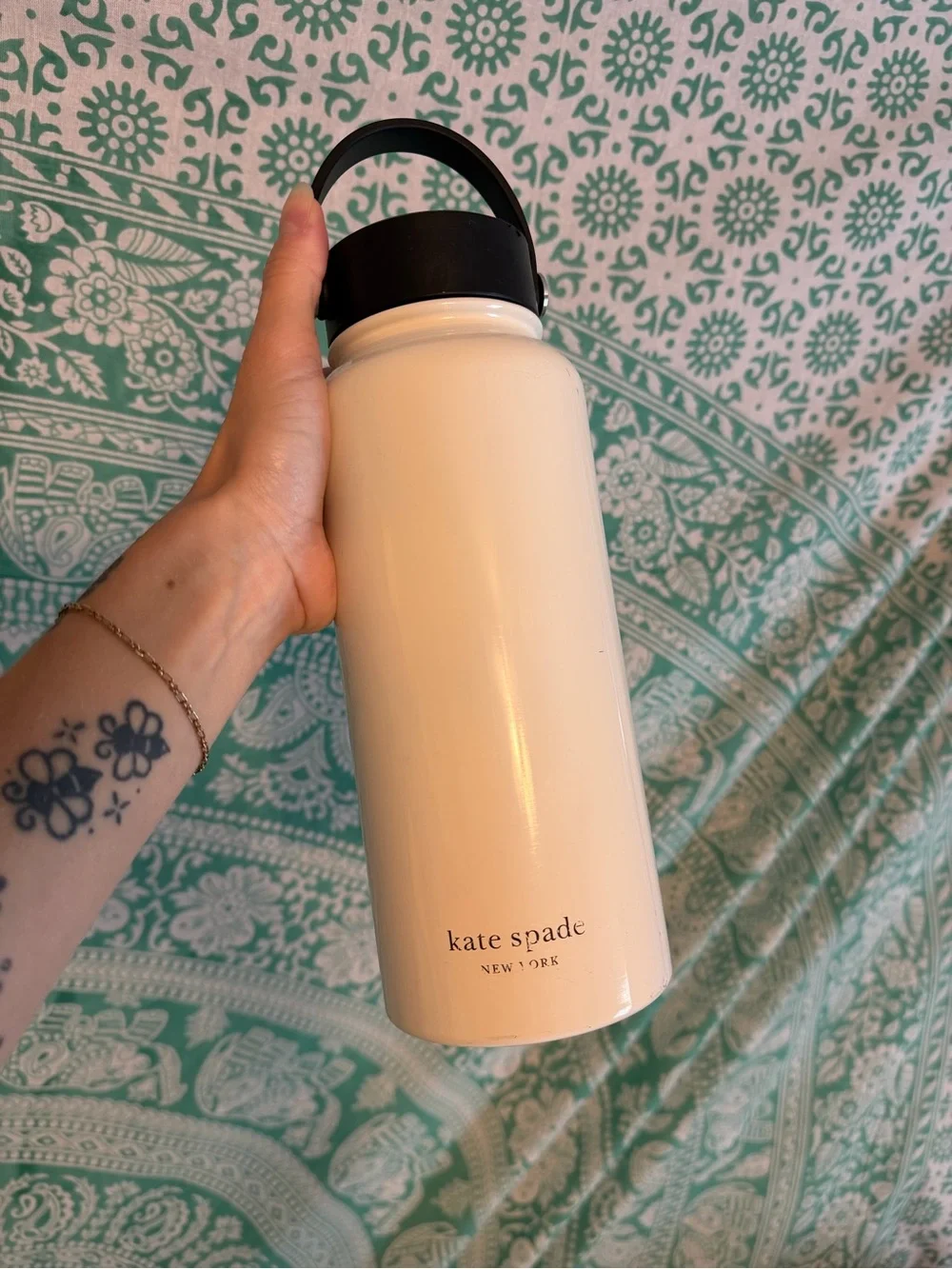 kate spade - White Butterfly Water Bottle